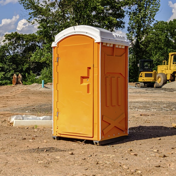 how often are the porta potties cleaned and serviced during a rental period in Hager City